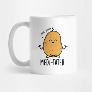 Medi-tate Cute Meditating Potato Pun Mug